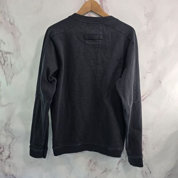 Noize Amstrdm Sweatshirt Mens Medium Black Crew Drop Shoulder Vegan Cruelty Free - Picture 5 of 10